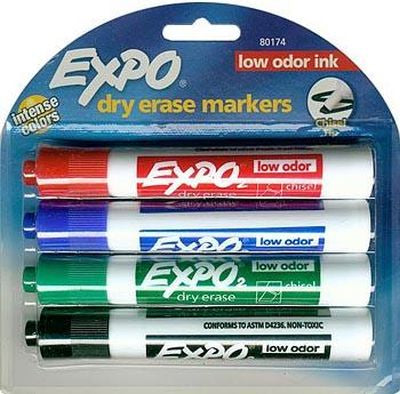*EXPO 2 DRY ERASE MKR 4CT CHIS