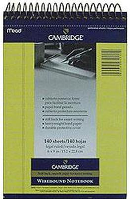 CAMB BOOK 6X9 SPIRAL YEL ST