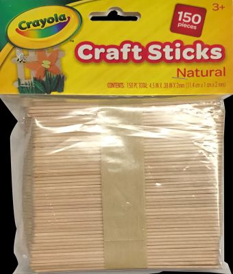 Crayola Natural Craft Sticks, 150 CT