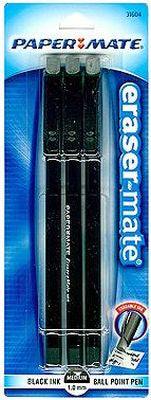 ERASERMATE 3 PK BLACK