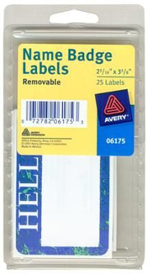 LABEL HELLO 25ct BLUE BORDER