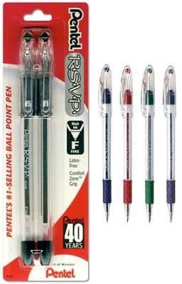PEN RSVP BALL POINT BLUE 2PK