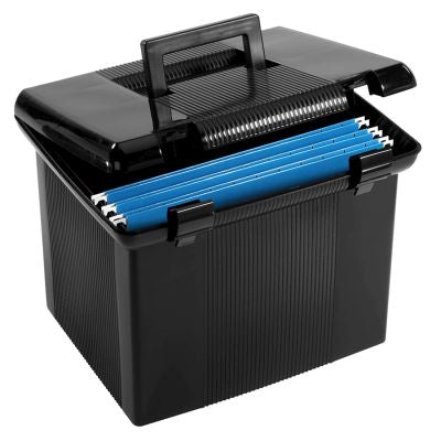 FILE BOX BLACK, PLAS JUMBO