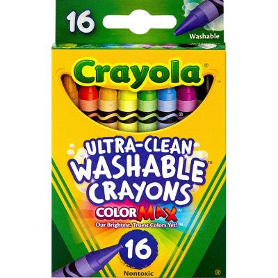 CRAYOLA 16CT WASHABLE CRAYONS