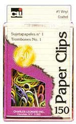 PAPER CLIP VINYL CT PL B 150CT