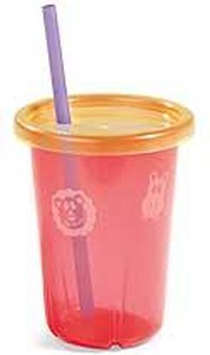 CUP WITH STRAW TAKE & TOSS