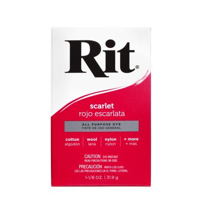 RIT DYE 1 1/8OZ SCARLET POWDER