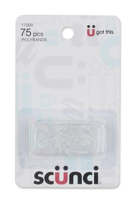 POLYBANDS 75PC MINI CLEAR