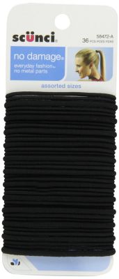 SCUNCI ELASTICS BLACK 36 PK