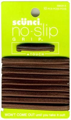 SCUNCI ELASTICS BROWN 10 PK