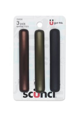 SCUNCI A/C BARRETTES 3 PK