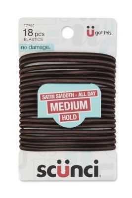 SCUNCI 4MM ELASTIC BROWN 18 PK