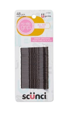 SCUNCI 48PK BOBBY PINS BROWN