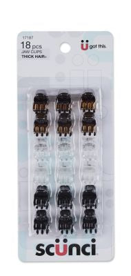 SCUNCI 18PK 1CM TH MINI JAWC