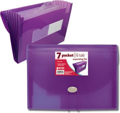 FILE POLY EXP 7PKT LETTER SIZE
