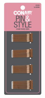 MINI MATTE BOBBY PINS BRN 36CT