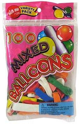 BALLOON 100CT ASST 5.75X9