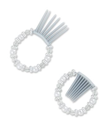 2PK BEADED SNAP COMBS