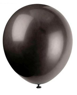 JET BLACK BALLOONS 9IN 20CT