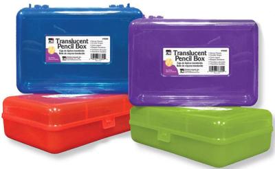 PENCIL BOX LRG  ASST CLRS