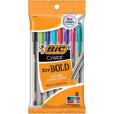 *BIC CRYSTL BOLD FASHN PEN 8CT