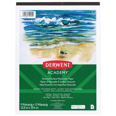 DERWENT WTRCOLOR PAD 9X12 15CT