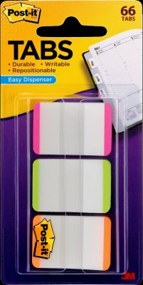 POST IT DURABLE TABS 66CT