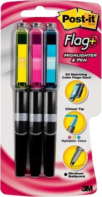 POST IT FLAG HIGHLIGHTR 3PK