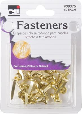 FASTENERS .75IN BRASS 50CT CD