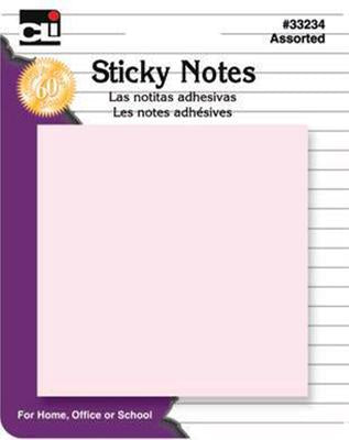 STICKY NOTES 3x3 PASTL 4x50SH