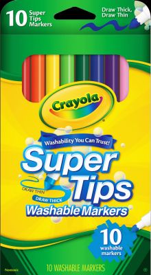 MARKER 10CT WSHBLE SUPR TIPS