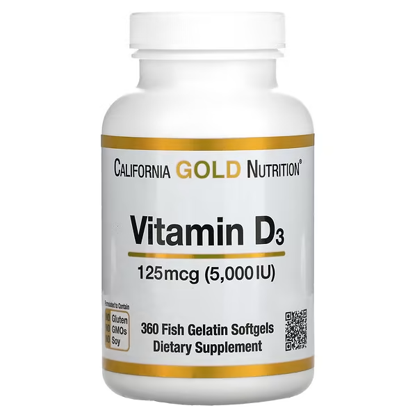 California Gold Nutrition, Vitamin D3, 125 mcg