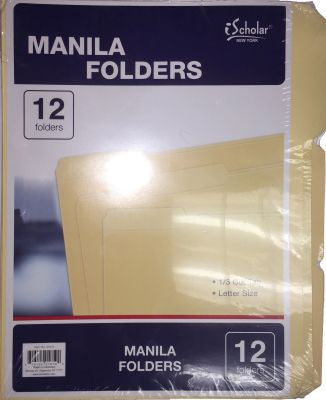MANILA FILE FOLDERS 12 PACK