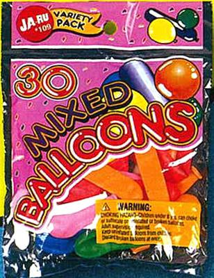 BALLOONS MIXED 30CT 5.5X7