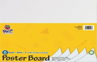 POSTERBOARD 11X14 WHITE 5CT