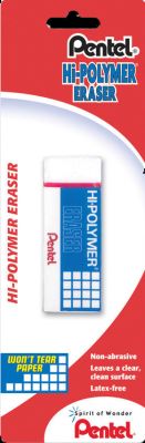 *ERASER HI POLYMER WHITE 1CT
