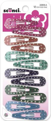 PRINTED SNAP CLIPS 12PK TOO/GR