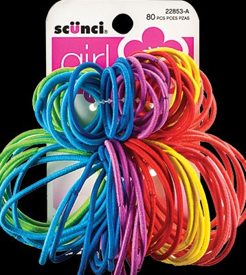 SCUNCI 80PK GIRL N/D ELASTICS