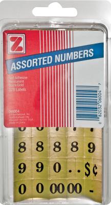 LABEL NUMBERS STICK ON 378ct