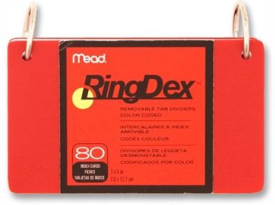 RING DEX INDEX CELS W/DIVIDERS